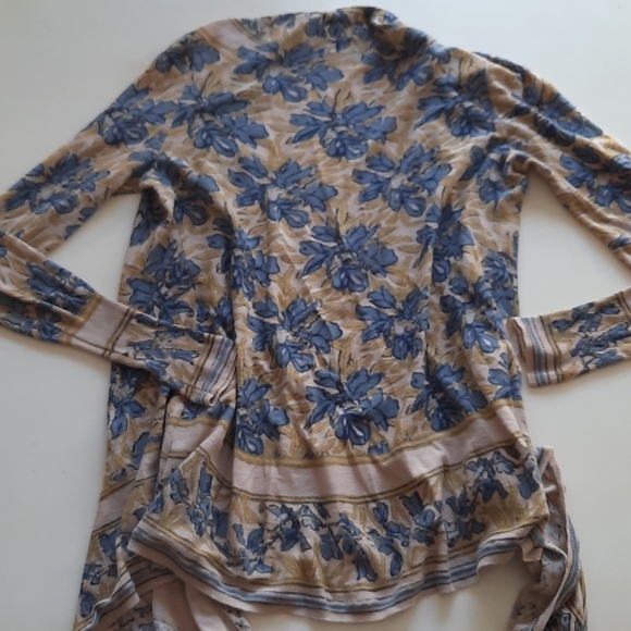 Anthropologie Guinevere cardigan beige blue xs - Picture 10 of 10